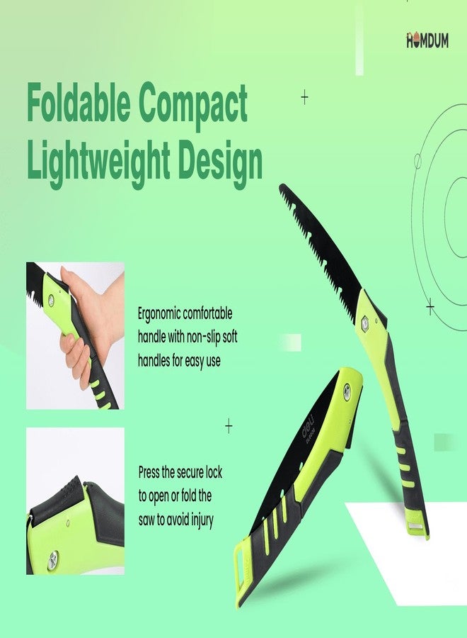 Homdum 7 Inch Foldable Garden Saw Hand Pruning Saw Hand-Powered With Safety Belt Cover For Gardening Camping And Tree Branch Wood Cutting Saw 200 Mm Foldable Pruner Cutter - Image 5